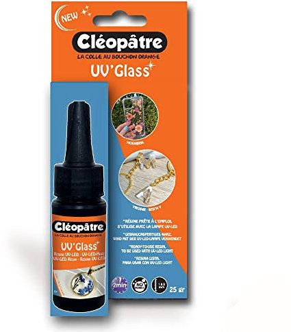 CLEOPATRE - UV’Glass - Résine UV-LED prête à l'emploi séchage rapide format de 25gr