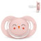 Suavinex, Ciuccio Premium per Neonati 6-18 Mesi. Ciuccio con tettina simmetrica SX Pro in silicone. Tettina piatta e simmetrica. Bonhomia, Rosa