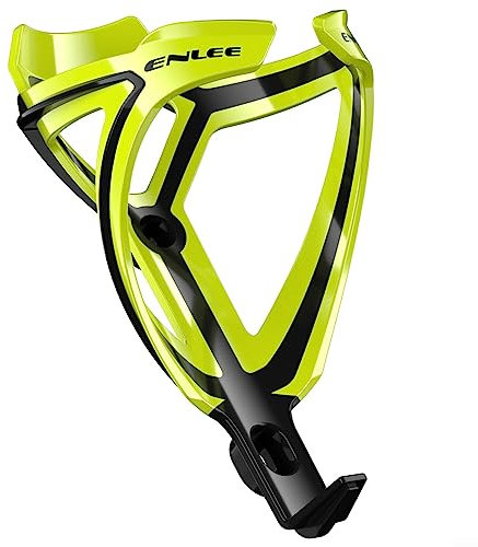 Porte-bidon universel bicolore en fibre de verre ultralégère pour vélo de route VTT (jaune fluo)