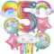 SPERMUOY Regenbogen Deko Kindergeburtstag Regenbogen Geburtstagsdeko Mädchen 5 Jahr,regenbogen party deko geburtstagsdeko regenbogen mädchen,Regenbogen Luftballons für Mädchen Geburtstag Deko
