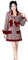 Herbst Winter Elegante Tweed Plaid Rock Set Frauen Perle Bogen Woolen Jacken Mini Röcke Anzug Koreanische Weibliche Outfits Picture Color XS
