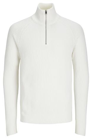 JACK & JONES Men's Knitted Jumper, Cloud Dancer, XXL