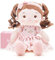 LeyaDoll Weiche Stoffpuppe (40cm),Geburtstags- & Taufgeschenk für Mädchen - Liebevolles Baby Spielzeug 0-3 Jahre - Mein erster Schutzengel - Princess Breeze