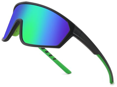 FEISEDY Sport Sonnenbrille Polarisiert Herren Damen Jugendliche Fahrradbrille Verspiegelt Sportbrille für Radfahren Angeln Fahren Laufen mit UV400 Schutz B1125