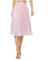 Durio Midirock Damen Faltenrock Plissee Damenrock Leicht Casualrock Chiffon Röcke A-Linie Rosa 38(Tag Size M)