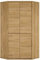 Lomadox Griffloser Eckkleiderschrank in Eiche mit Kleiderstangen, B/H/T ca. 98,5/197/98,5 cm