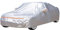 Autoabdeckung Wasserdicht Sonnenschutz, Autoschutzhülle Anti-Scratch Staub Wetterfeste, Auto Abdeckplane mit Reißverschluss und Baumwollfutter, für SUV/Schrägheck/Limousine (Silber+orange, 2L)