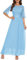 Wedtrend Elegant Abendkleider Damen Langärmeliges Kleid Grünes Kleid Damen Sommerkleid Damen Lang Maxikleid WT0314 LightBlue 2XL