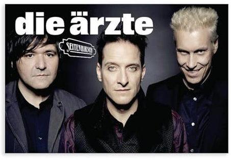 Hndeial Leinwand-Poster, Motiv: Sänger Die Ärzte, Wandkunst, Dekordruck, Bild Gemälde für Wohnzimmer, Schlafzimmer, Dekoration, ungerahmt, 30 x 45 cm