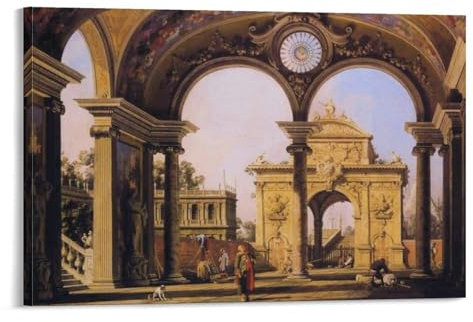 YOOSONG Canaletto Renaissance Triumphbogen Capriccio Poster, Heimdekoration, Poster, Wandkunst, zum Aufhängen, Bilddruck, dekorative Malposter, 60 x 90 cm