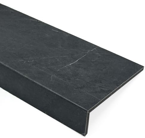 Fensterbank Innen Schwarze Fensterbankverkleidungen für den Fliesenabschluss, Acrylfensterbank-Abdeckbrett Dekorativ, Austausch Wasserdichter Erkerfenster(Color:L-70cm/27.6in,Size:W-35cm/13.8in)