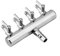 Luftverteiler Edelstahl Verstellbare Aquarium Luftventile Luftpumpe Verteiler Aquarium Luftstromregler Rückschlagventil Eingang 8 mm Ausgang 4 mm Luftstromteiler für in Aquarien Aquakultur (4 Wege)