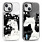 Foonary 2 Pack Clear Print Phone Case Compatible with iPhone 14/iPhone 13 6.1,Soft Silicone with Cute Cat Design Aesthetics Transparent Pattern Cases, Shockproof Bumper Protector Cover for iPhone 14
