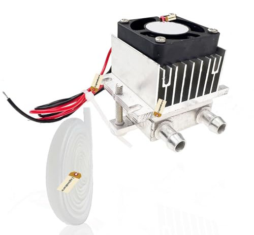 Lsgoodcare 12V Thermoelektrisches Peltier Kühlsystem, Halbleiterkühlung Kühler DIY Kit Mini Air Conditioner Kühlschrank+Wasser Kühlung Rohr