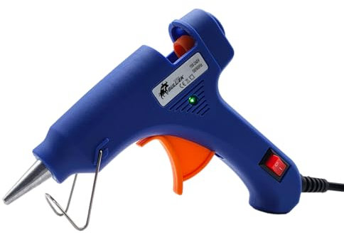 Pistola Colla a Caldo 20W con Interruttore, Mini Pistola per Colla Stick 7mm, Riscaldamento Rapido per DIY, Artigianato, Riparazioni e Progetti Creativi a Scuola e Casa