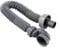 Siphon à profil bas flexible pour baignoire, douche, tuyau d'évacuation d'eau, design en ABS gris, pour baignoire plate 90 cm 1 pièce