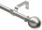 Gardinenstange Ausziehbar 76-280 CM, 19 MM Durchmesser Vorhangstange, Gardienenstange füR Gardinen mit öSen, Metall Gardinenstangen mit Halterung und Rundkappen, füR Balkon, KüChe, Wohnzimmer, Satin