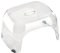 Piuytrew Tabouret de Salle de Bain Transparent en Acrylique, Tabouret de Salle Plastique résistant jusqu'à 130 kg adapté à la Douche antidérapant avec Pieds en Caoutchouc,Blanc