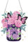 Zamety Diamond painting Anhänger, Diamond Painting Blumen, Vase Diamant Painting Fensterbilder mit Kette, Diamant Painting Kinder für Eingang und Fenster Wand Decor