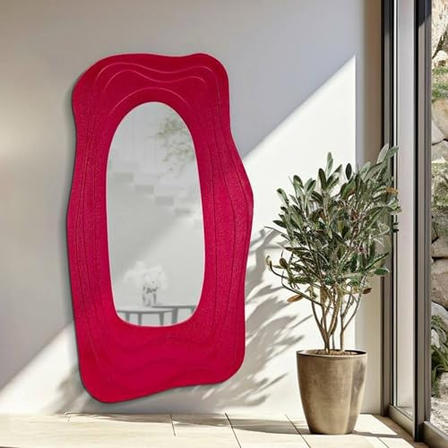 Dmora Spiegel Tiete 90x165h cm Rosa Struktur Glas