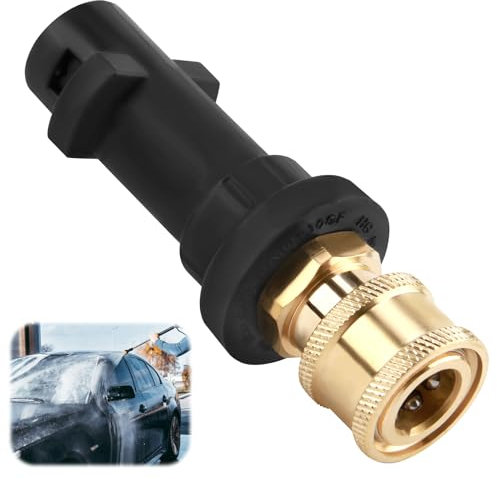 Pressure Washer Gun Adapter with 1/4'' Quick Connect Female Fitting Compatible with Karcher/Kärcher K Series Adapter K3, K4, K5, K6, K7 High Pressure Washer Nozzle Connector Brass Socket