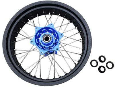 avdb-moto Felge/Speichen Hintenrader 5 x 17 kompatibel mit KTM SX 150 2013-2014, SXF 250 SX-F 2013-14, SXF 350 SX-F 2013-14, HUSQVARNA FS 450 FS450 16-22, GASGAS MC 125 21-23 Supermoto (Blau)