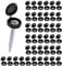 M METERXITY 200-Pack Plastic Hinged Screw Cover Caps, 5mm Shutter Screws with Caps, Fold Snap Washer Covers, Washer Flip Protection Covering M3 M4 M5 Screws Heads [Black]