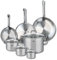 ELO 9513450 Batterie de cuisine 7 pièces, Ensemble de 3 Poêles de cuisson 24, 28 et 32 cm et 4 faitouts 12, 14, 16 et 26 cm Elo Profi Citrin, inox, induction