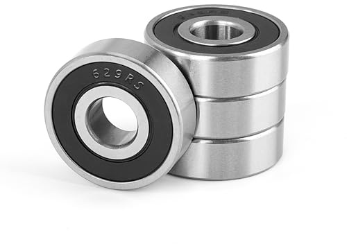 4 Stück 629-2RS Kugellager Miniatur Rillenkugellager, 9x26x8mm Skateboard Radlager mit Gummi Doppelt Abgedichtet, Chromstahl und Vorgeschmiert, für DIY, Inlineskates, Rollschuhe, Tretroller