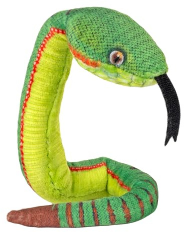 Wild Republic Coilkins Sabah-Grubenotter, Plüschtier, 30 cm, Füllung aus recycelten Wasserflaschen