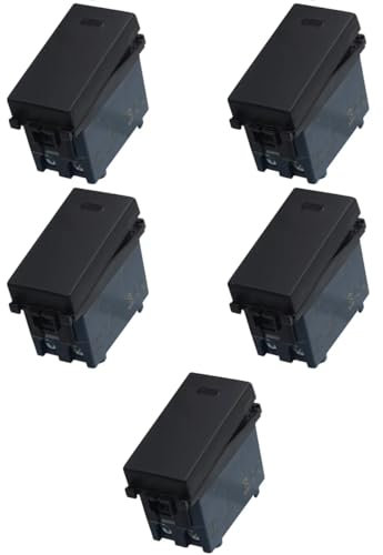 5 MODULI INTERRUTTORE 16A, NERO, COMPATIBILE CON VIMAR ARKE', MODULI E FRUTTI 100% COMPATIBILI, MATERIALI DI ALTA QUALITA'