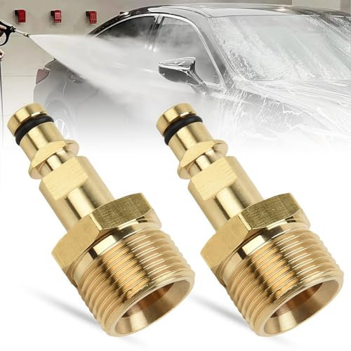 Pressure Washer Hose Fittings - 2Pcs Brass M22 Quick Release Adapter - Compatible with Karcher Hose Connector