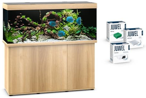 JUWEL Aquarium Rio 450 Kombination helles Holz Premium-Bundle