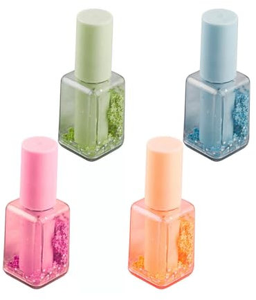 LIbgiubhy 4 Stück Nagellack-Form-Textmarker, Zeichenstift, Textmarker, Textmarker, Textmarker-Set, Schreibwaren für die Schule