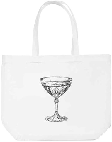 Azeeda 'Antique Crystal Cocktail Glass' Tote Shopping Bag For Life (BG00081362)