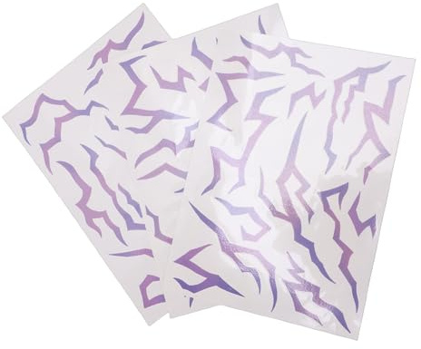 Topiky 3PCS Film Anime Lila Temporäre Tattoos Tanz Cosplay, Cosplay Tattoos Aufkleber Prop Zubehör für, Temporäre Körperaufkleber Film Anime Aufkleber Prop