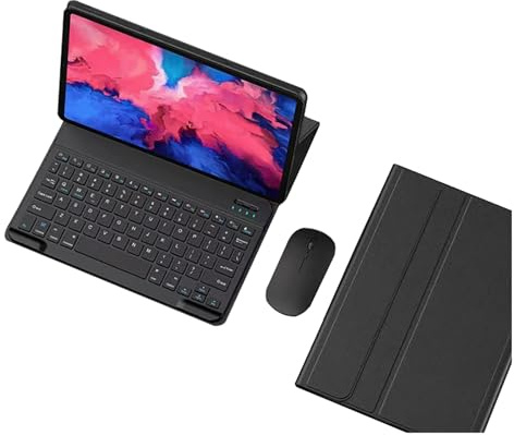 Bueuwe Custodia con Tastiera per Huawei MatePad T 10s / Pad 6 / Tab 7 / Pad X8 da 10,1 Pollici, Tastiera Bluetooth Wireless Staccabile,Mouse Bluetooth,Elegant Black