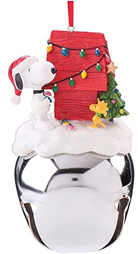 Peanuts Snoopy und Woodstock Extra Groß Jingle Bell Weihnachten Ornament von Römischen INC.