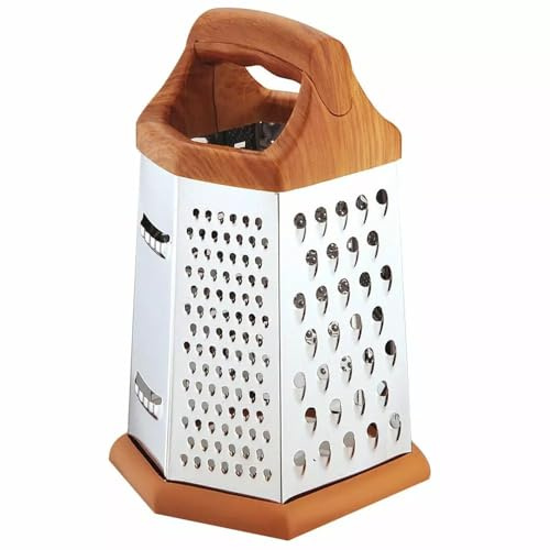 King Hoff de 6 en 1 rallador de cocina: alta calidad hexagonal Rallador | patatas Rallador, rallador, rallador de queso, rallador de verduras | acanalador | Acero Inoxidable | Lavavajillas – La