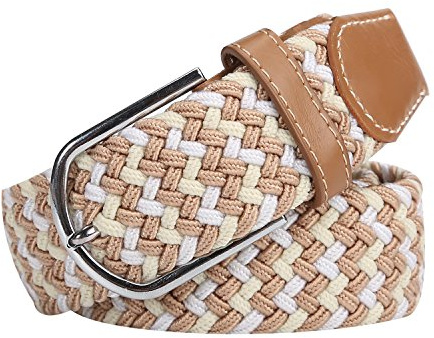XJSGS Mens Belt,Elasticated belt, Elastic Belt for Men, Unisex Men Women Multicolor Woven Stretch Belts