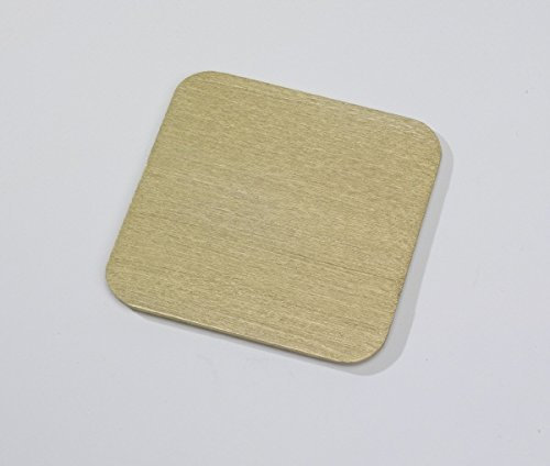 Kerzenteller Flachteller Quadratisch Alu Gold 10 x 10 cm ideal für Kerzen, Taufkerzen, Hochzeitskerzen, Trauerkerzen