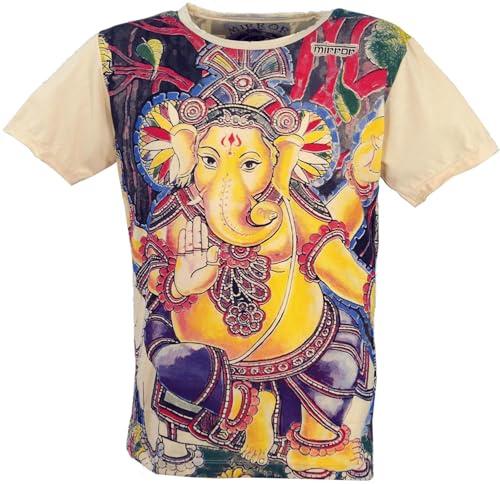 Mirror T-Shirt, Herren, Buddha Design, Ganesh/vanille, XL