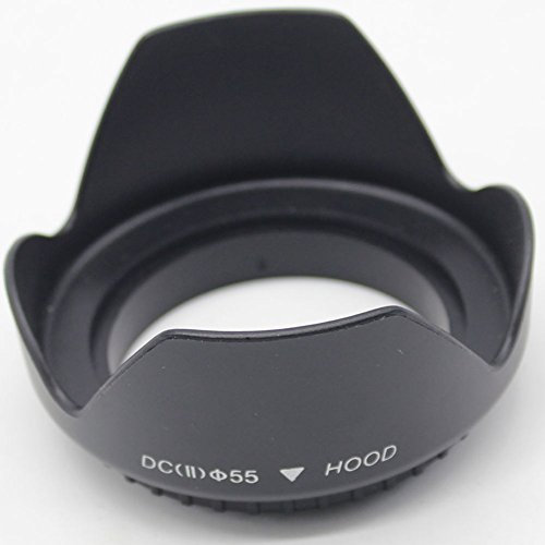 Parasoleil Tulipe 55 mm pour Nikon D3400 D3500 D5600 avec AF-P Objectif 18-55 mm