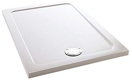 Mira Flight Safe Rectangular Anti-Slip Shower Tray with Waste, 1100 mm Length x 800 mm Width, White