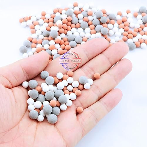JaMoonLBV Jml Billes pour Pommeau de Douche Anti-Calcaire Marque Française | Filtre Eau Anti Calcaire pour Douchette | Billes Douche Filtrantes | Kit Adoucisseur Ions Négatifs |