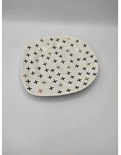 Henriette Set 2 Piatti Dessert ICS CM. 21 D15390 Black & Gold