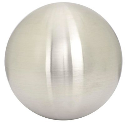 Dehner Kugel aus gebürstetem Edelstahl, Durchmesser 10 cm, Silber