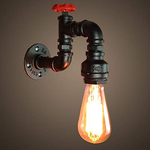 Mengjay E27 Vintage Metall Wandleuchte Wandlampe Wandbeleuchtung Loftlampe Rohr Lampe Retro Industrial Cafe Bar