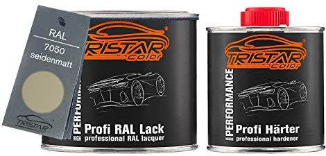 TRISTARcolor RAL 7050 Tarngrau seidenmatt 2K Autolack 0,75 Liter / 750 ml Dose inkl. Härter