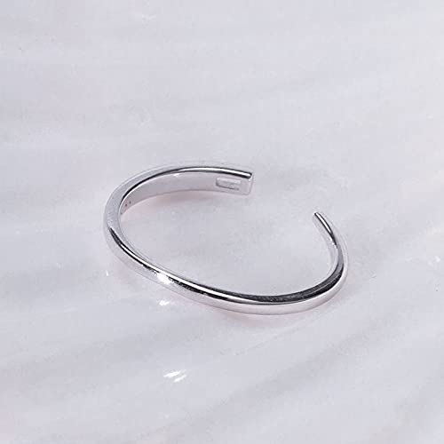 sis-woner s925 Silber Persönlichkeit glänzender natürlicher Zirkon offener Ring Polieren Handwerk Dekoration